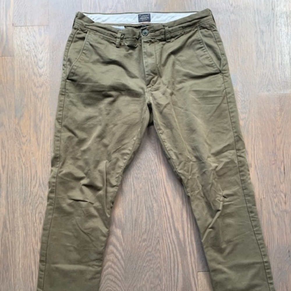 Navy Green J. Crew Chinos